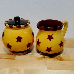 Sugar dish and creamer Lang "What's for Dinner"